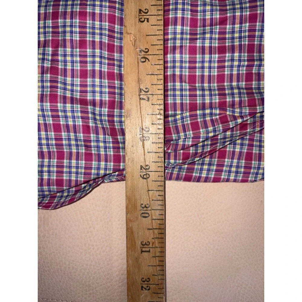 Polo Ralph Lauren Button Down Mens XXL 2XL Pink Plaid Long Sleeve